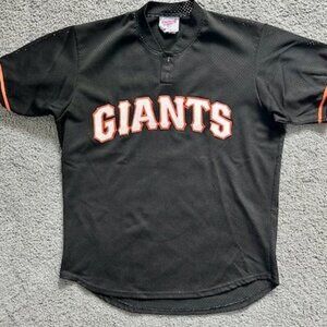 MLB Giants Pullover Embroidered Shirt - Size L - Majestic Diamond Collection GUC